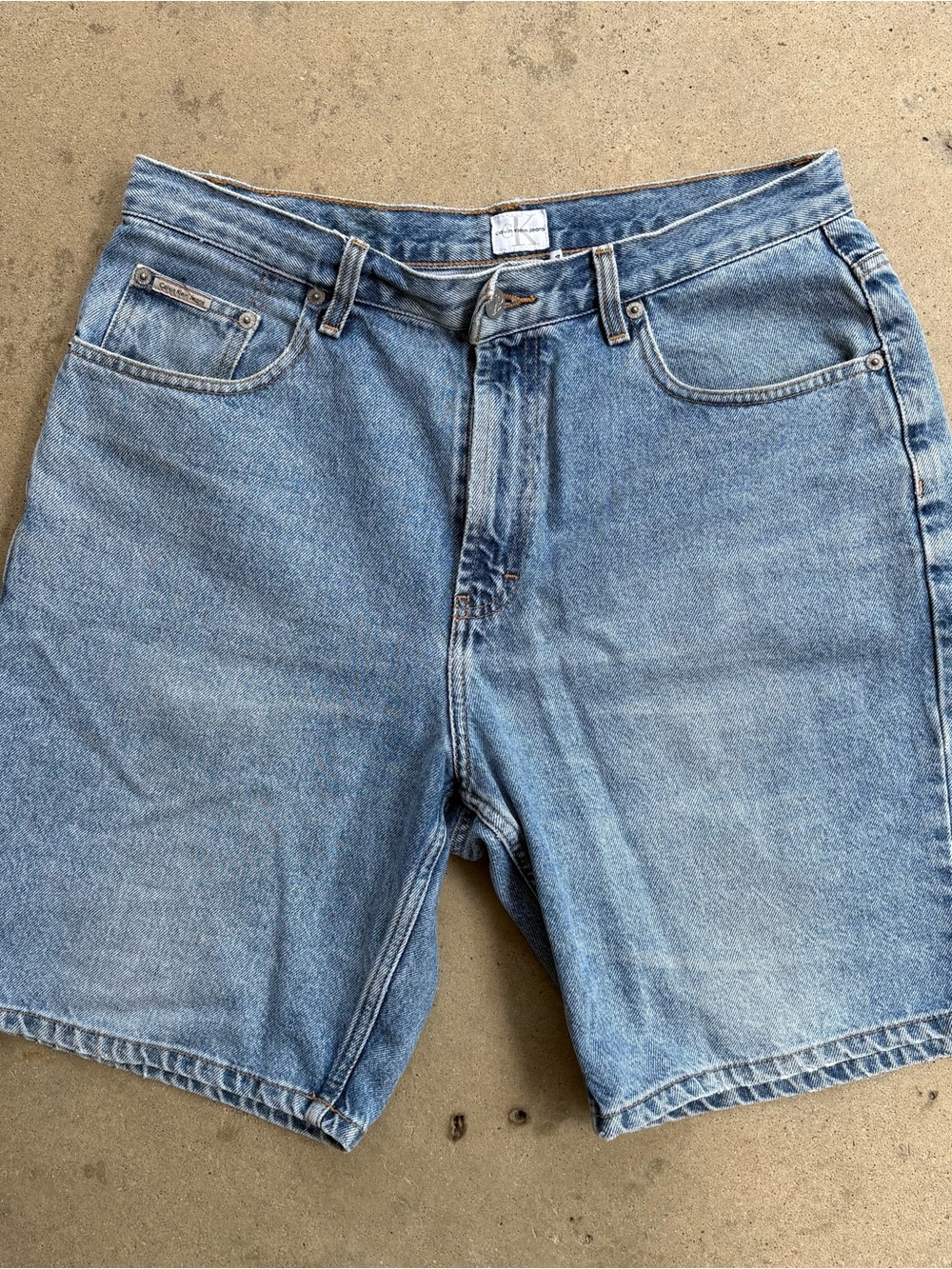 Vintage Calvin Klein Jean Shorts Men's 34 Denim Jorts Made in Mexico